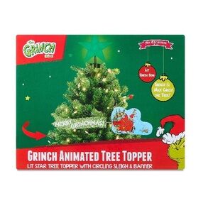 NIB. DR. SEUSS The Grinch Animated Tree Topper